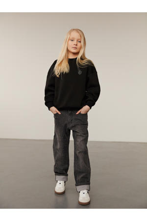 loose regular waist grey denim