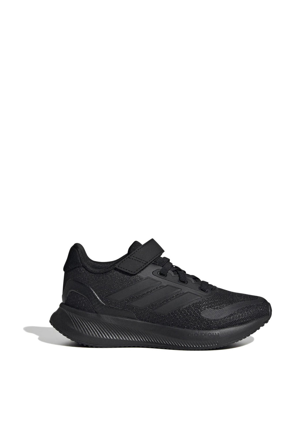 Zwarte jongens en meisjes adidas Sportswear Runfalcon 5 sneakers van leer/voering: mesh/voetbed: eva met elastische veter- met klittenbandsluiting
