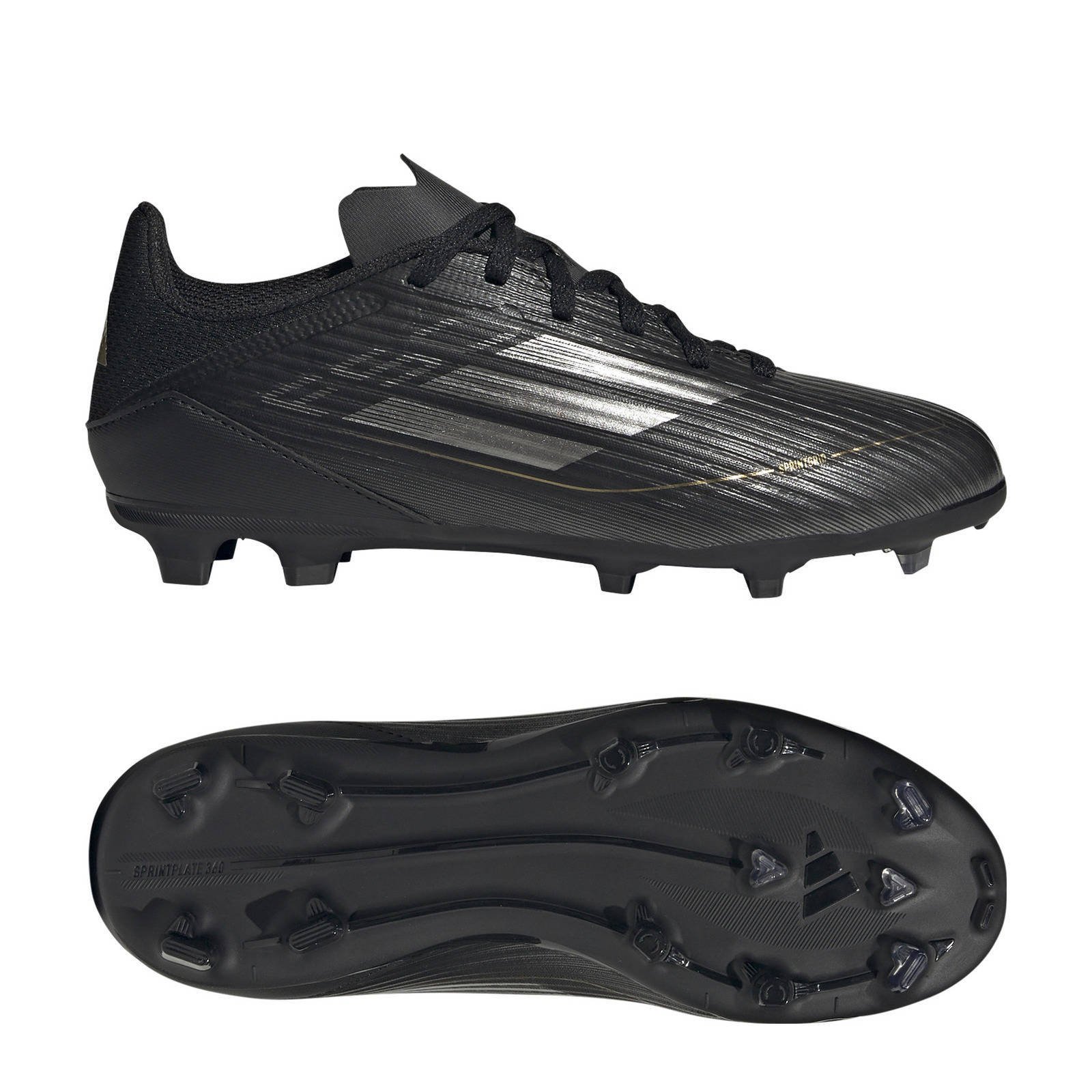 adidas Performance F50 League junior voetbalschoenen goudmetallic wit zwart kleertjes