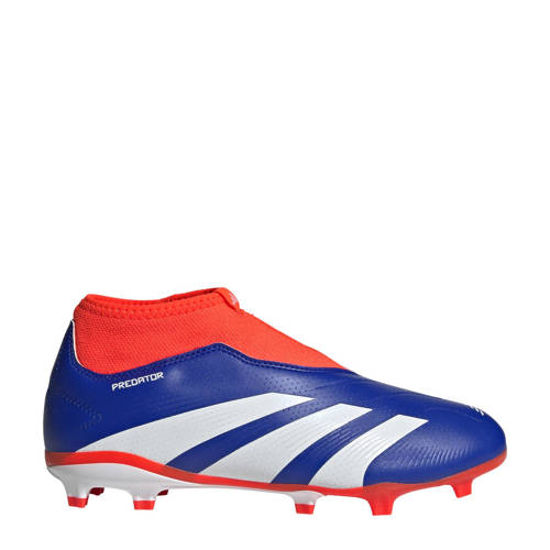 adidas Performance PREDATOR LEAGUE LL junior voetbalschoenen blauw/wit/rood Jongens/Meisjes Imitatieleer
