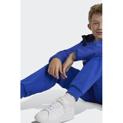 Adidas Sportswear joggingbroek blauw Jongens Meisjes Katoen Logo 140