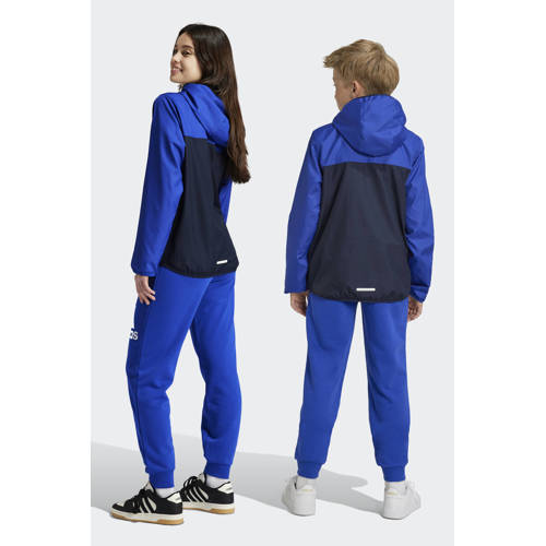 Adidas Sportswear joggingbroek blauw Jongens Meisjes Katoen Logo 140