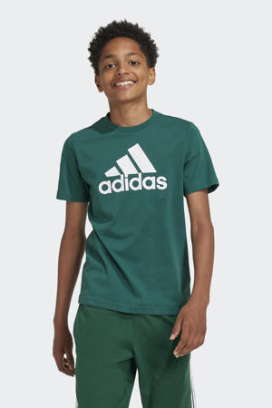 T-shirt met logo groen/wit