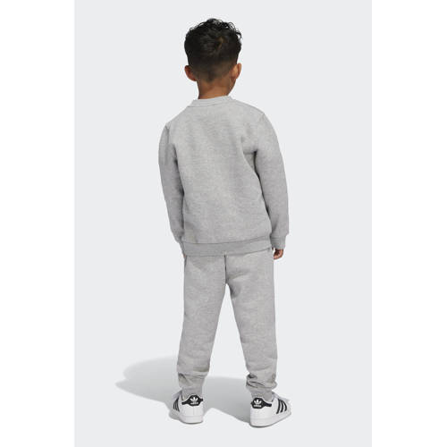 Adidas Originals joggingpak grijs melange Katoen Ronde hals 110
