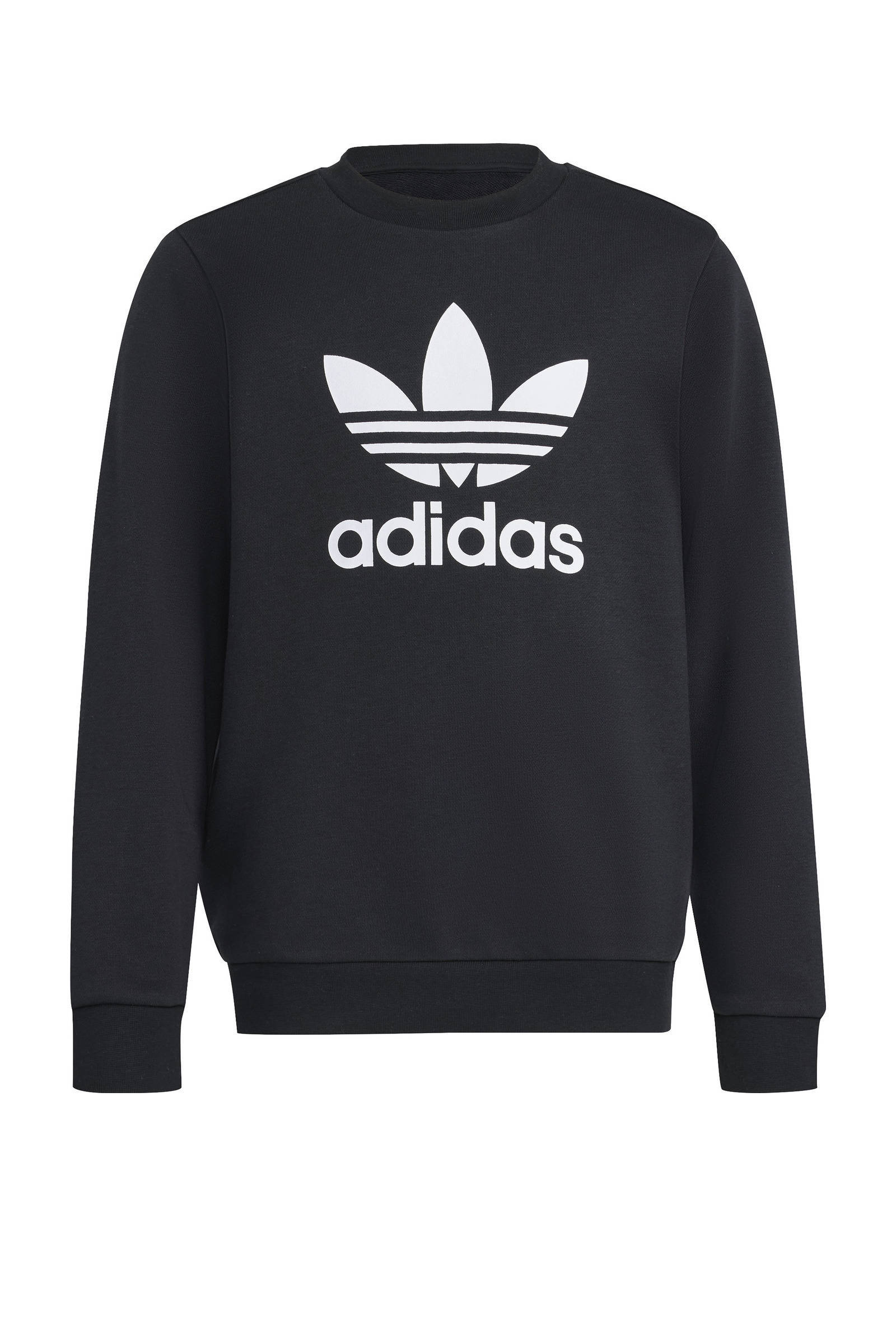 adidas Originals sweater Trefoil zwart kleertjes