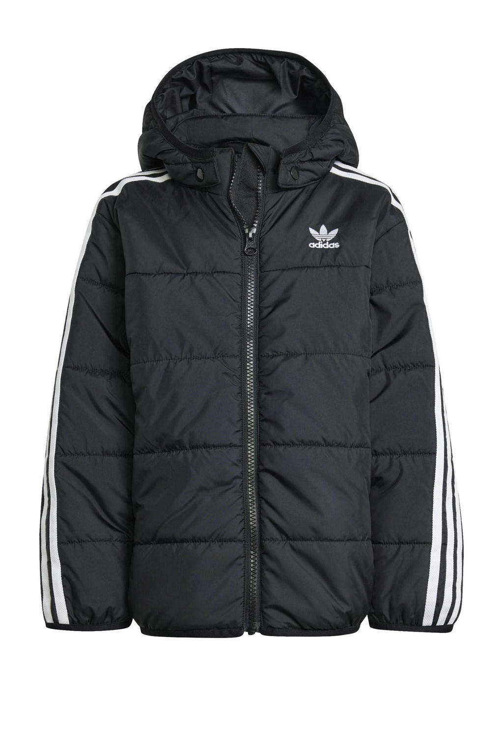  jongens en meisjes adidas Originals Adicolor jack van polyester met effen, lange mouwen, capuchon en ritssluiting