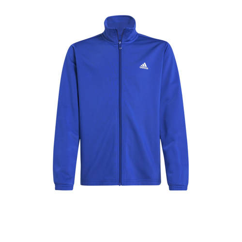 Adidas Sportswear Junior trainingspak kobalt Blauw Jongens Meisjes Polyester Opstaande kraag 152