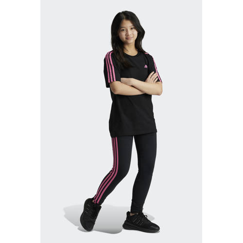 Adidas Sportswear legging zwart roze Broek Meisjes Katoen Effen 164