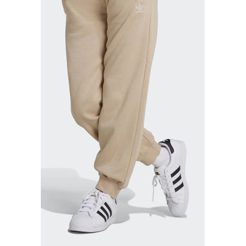 Adidas Originals joggingbroek beige Meisjes Katoen Effen 140