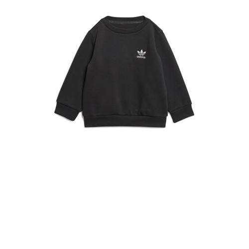 Adidas Originals joggingpak zwart Jongens Meisjes Katoen Ronde hals Effen 68