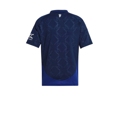 Adidas Performance junior Manchester United voetbalshirt Sport t-shirt Blauw Jongens Meisjes Polyester Polokraag 128