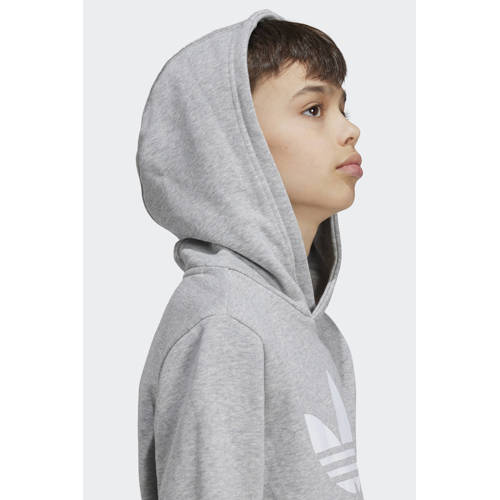 Adidas Originals hoodie grijs melange Sweater Jongens Meisjes Katoen Capuchon 170