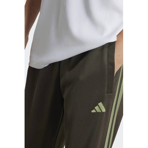 Adidas Sportswear trainingsbroek olijfgroen Jongens Meisjes Polyester Effen 164