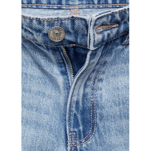 MANGO TEENS straight fit jeans changeant blauw Meisjes Denim Effen 164(S)