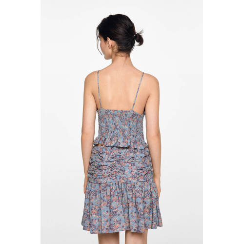 MANGO TEENS a-lijn rok lichtblauw Meisjes Viscose Bloemen 168(M)