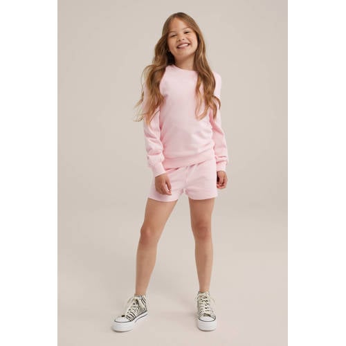 WE Fashion sweater lichtroze Effen 134 140 | Sweater van