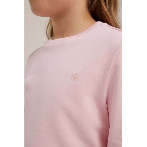 WE Fashion sweater lichtroze Effen 134 140 | Sweater van