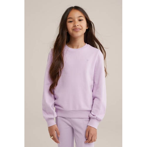 WE Fashion sweater lila Paars Effen 134 140 | Sweater van