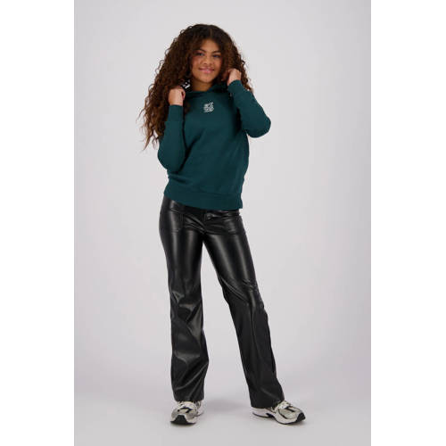 Raizzed imitatieleren straight fit broek Ayla zwart Meisjes Imitatieleer 164