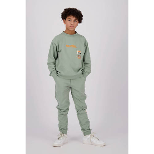 Raizzed sweater Oxnard met printopdruk zachtgroen Printopdruk 116