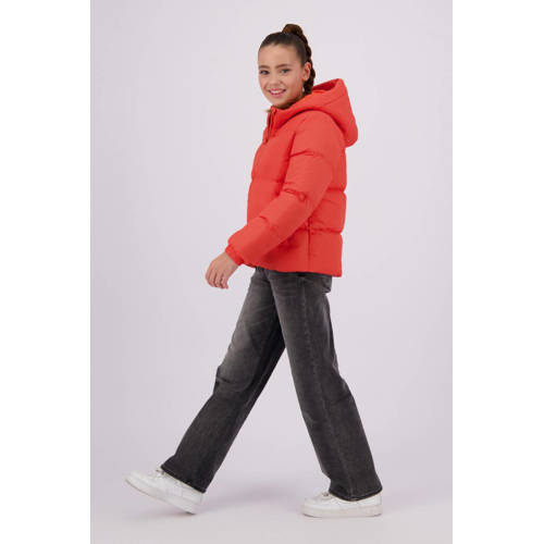 Raizzed gewatteerde winterjas Lize oranje Meisjes Polyester Capuchon Effen 128