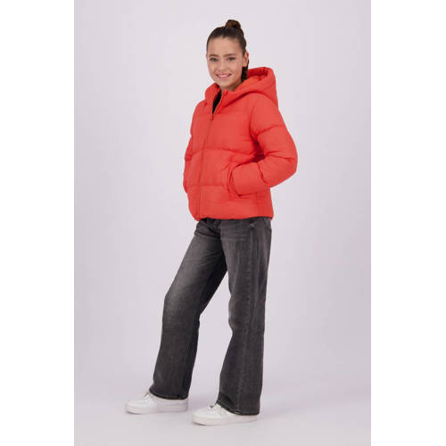 Raizzed gewatteerde winterjas Lize oranje Meisjes Polyester Capuchon Effen 128