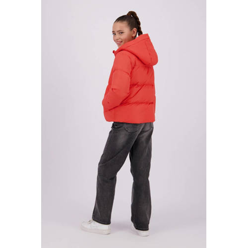 Raizzed gewatteerde winterjas Lize oranje Meisjes Polyester Capuchon Effen 128