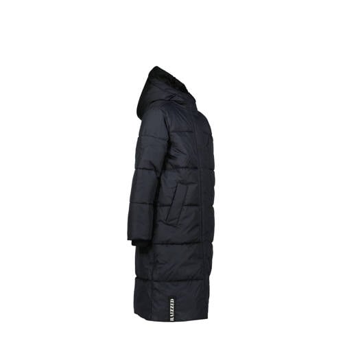 Raizzed gewatteerde winterjas Tina zwart Meisjes Polyester Capuchon Effen 116