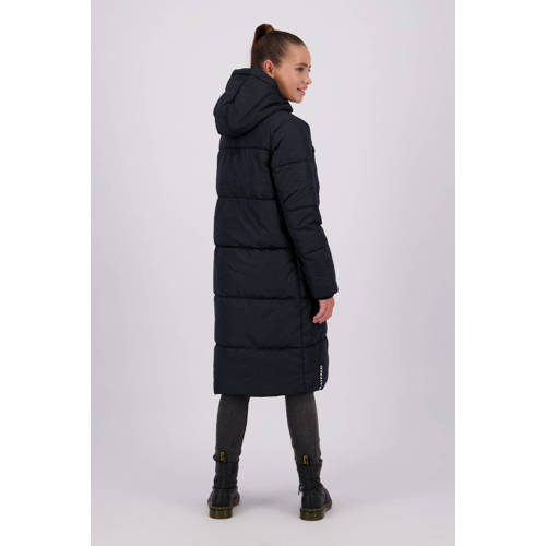 Raizzed gewatteerde winterjas Tina zwart Meisjes Polyester Capuchon Effen 116