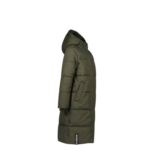 Raizzed gewatteerde winterjas Tina donker armygroen Meisjes Polyester Capuchon 152