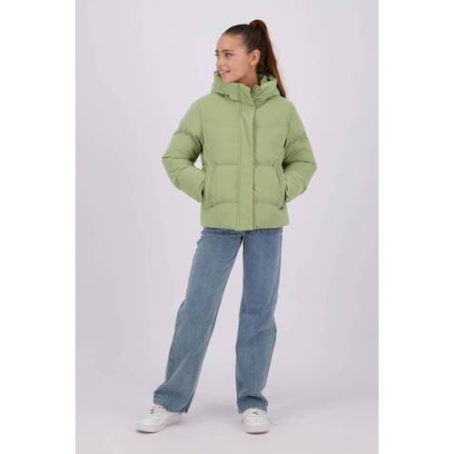 Raizzed gewatteerde winterjas Lucy zachtgroen Meisjes Polyester Capuchon 164