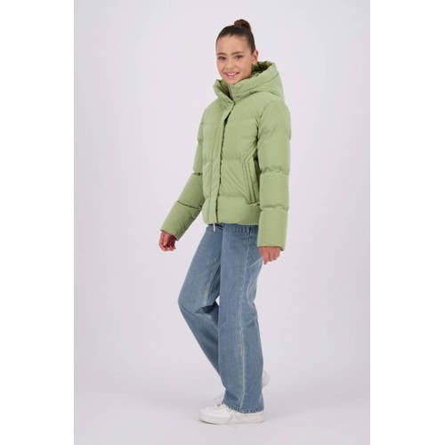 Raizzed gewatteerde winterjas Lucy zachtgroen Meisjes Polyester Capuchon 164