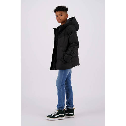 Raizzed gewatteerde winterjas Tiko zwart Jongens Polyester Capuchon Effen 164