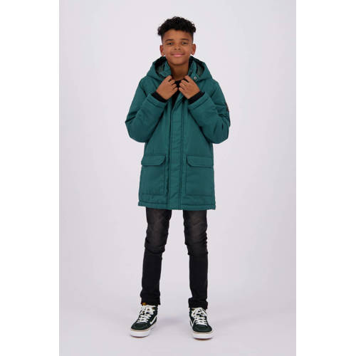 Raizzed gewatteerde winterjas Tafo donkergroen Jongens Polyester Capuchon 164