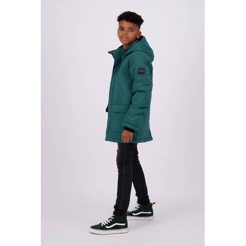 Raizzed gewatteerde winterjas Tafo donkergroen Jongens Polyester Capuchon 164