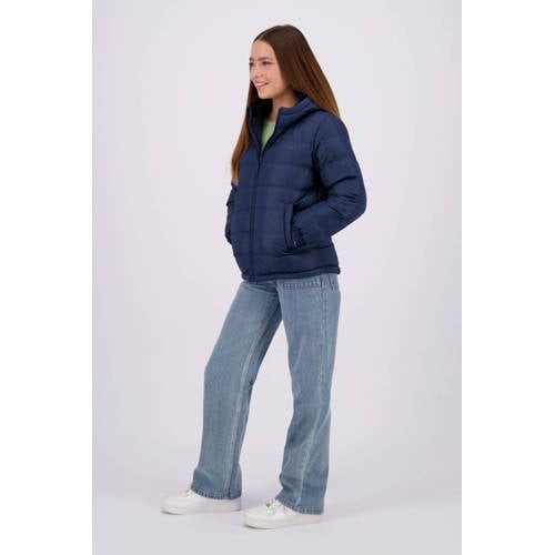 Raizzed gewatteerde winterjas Tandy donkerblauw Meisjes Polyester Capuchon 140
