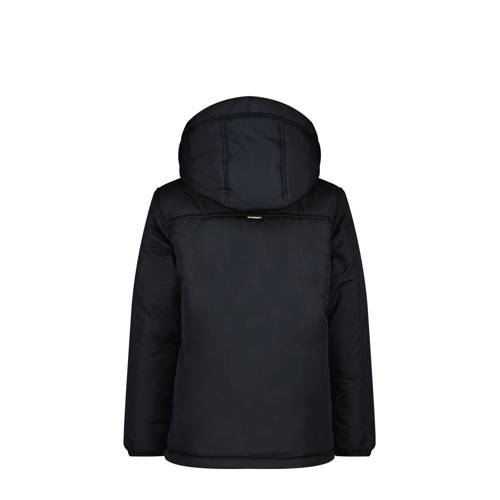 Raizzed gewatteerde winterjas Troy zwart Jongens Polyester Capuchon Effen 104