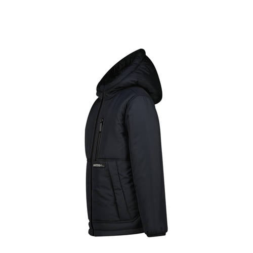 Raizzed gewatteerde winterjas Troy zwart Jongens Polyester Capuchon Effen 104