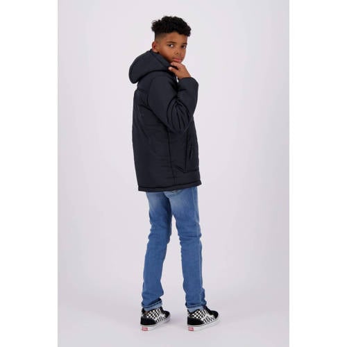 Raizzed gewatteerde winterjas Troy zwart Jongens Polyester Capuchon Effen 104