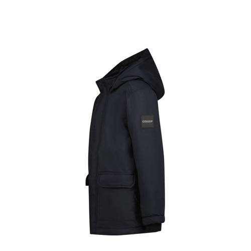 Raizzed gewatteerde winterjas Tafo zwart Jongens Polyester Capuchon Effen 140