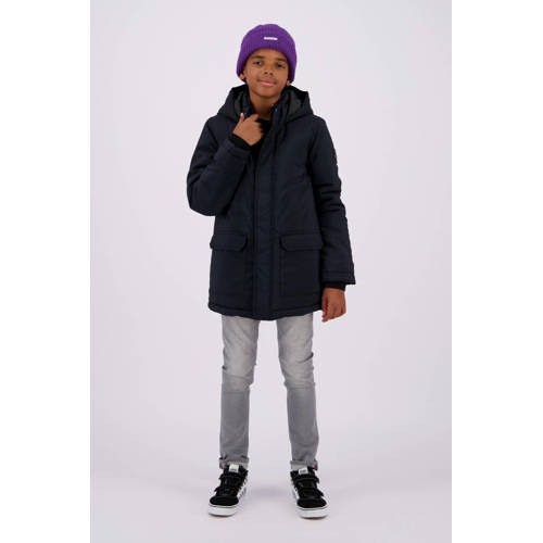 Raizzed gewatteerde winterjas Tafo zwart Jongens Polyester Capuchon Effen 140
