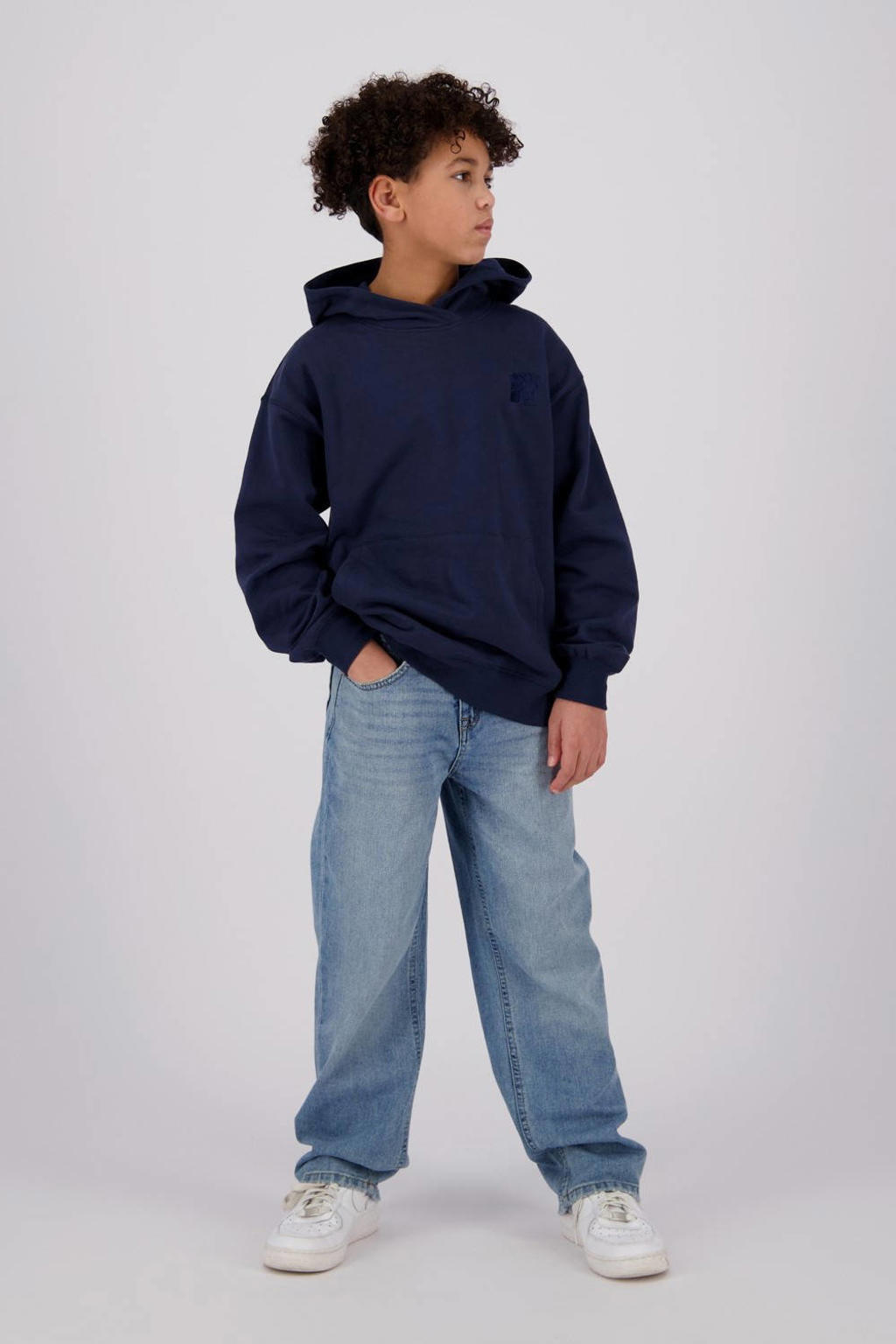 Light blue denim jongens Raizzed loose fit jeans Hanoi van denim met regular waist, rits- en knoopsluiting en effen