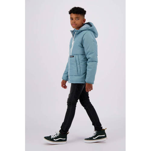 Raizzed gewatteerde winterjas Troy grijsblauw Jongens Polyester Capuchon 128