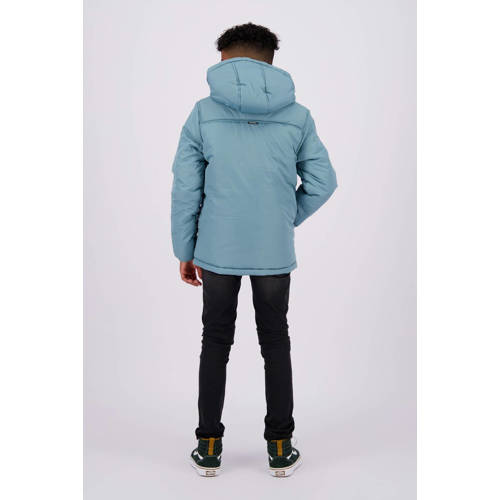 Raizzed gewatteerde winterjas Troy grijsblauw Jongens Polyester Capuchon 128