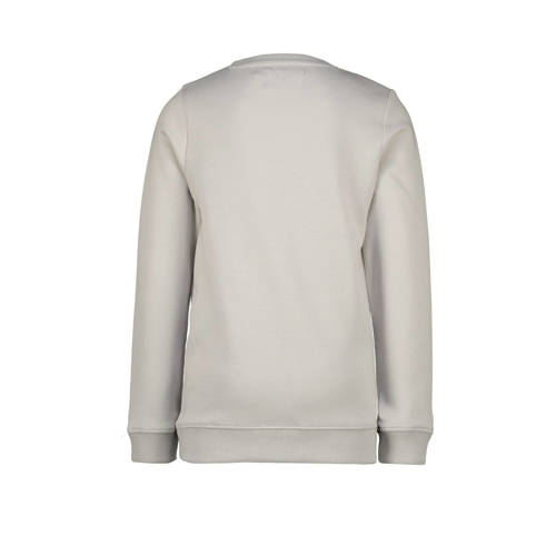 Raizzed sweater Naxos met printopdruk lichtgrijs oanje Printopdruk 176