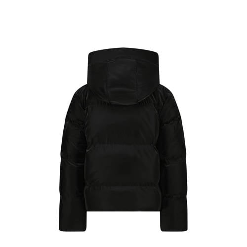 Raizzed gewatteerde winterjas Lucy zwart Meisjes Polyester Capuchon Effen 152