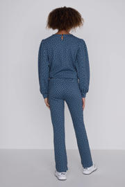 thumbnail: Coolcat Flare Broek Bailey met Geometrisch Jacquard Patroon