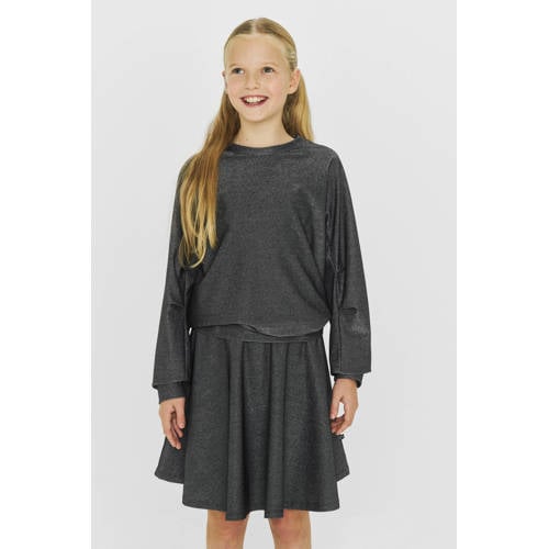 Coolcat lurex sweater Nyla zilver Effen