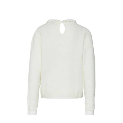 VERO MODA GIRL pullover ecru Trui Meisjes Polyester Ronde hals Effen 122 128