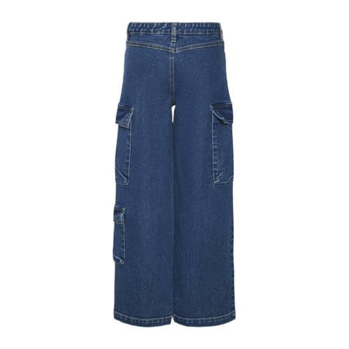 VERO MODA GIRL straight fit jeans VMDAISY medium blue denim Blauw Meisjes Stretchdenim 140